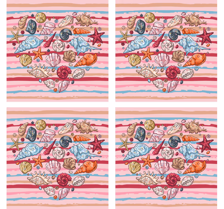 Dessous de verre geek motif coquillage coloré - TenStickers