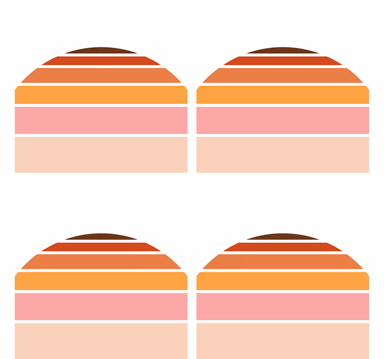 Dessous de verre forme colorée en couches - TenStickers