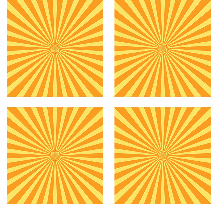 Dessous de verre motif éclatant de soleil - TenStickers