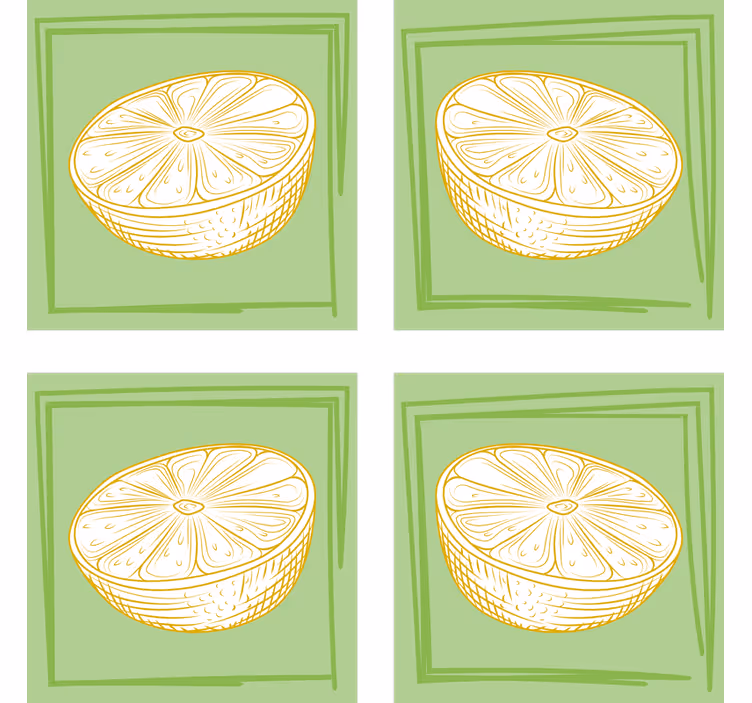 Dessous de verre personnalisable illustration de citron vert - TenStickers