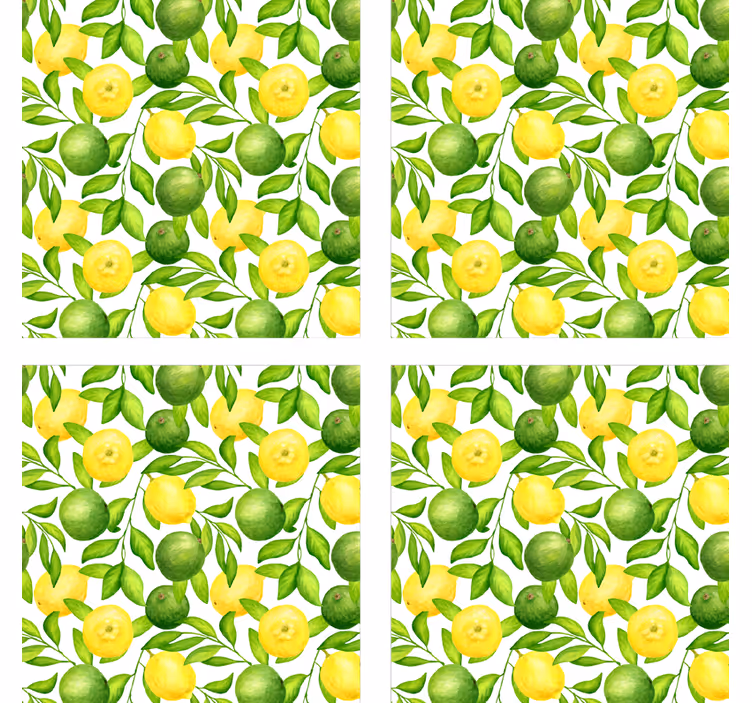 Dessous de verre motif floral agrumes vif - TenStickers