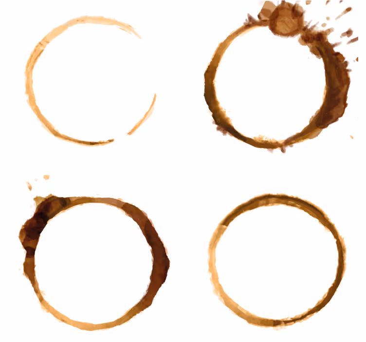 Dessous de verre motifs taches de café - TenStickers