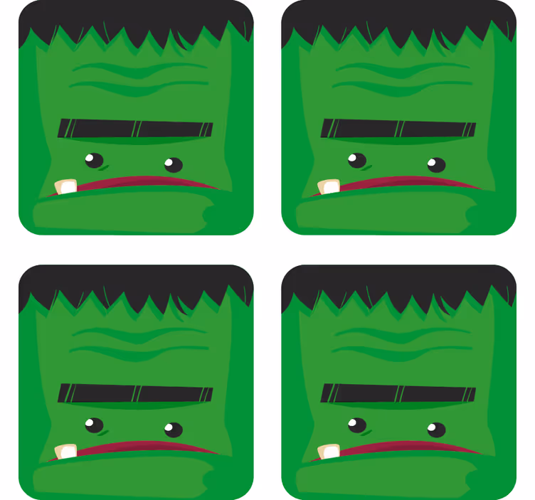 Dessous de verre halloween illustration monstre frankenstein - TenStickers