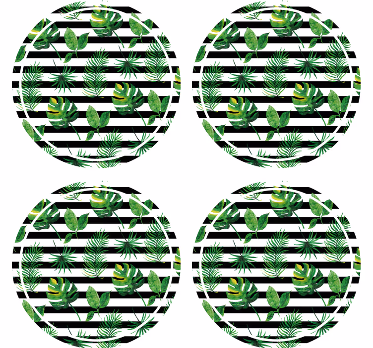 Dessous de verre idée feuille tropicale - TenStickers