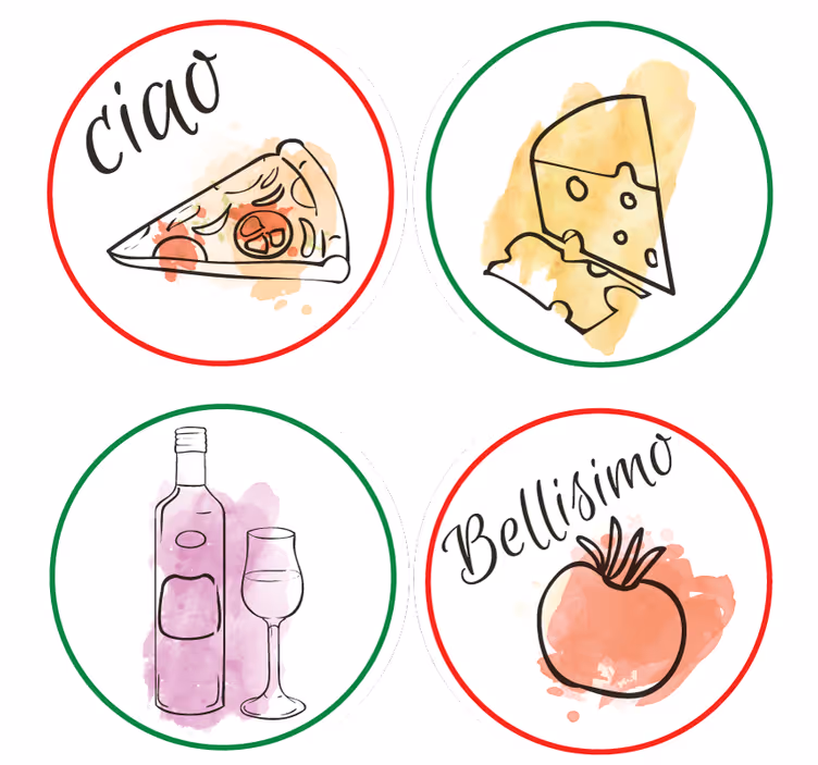 Dessous de verre personnalisable motifs alimentaires - TenStickers