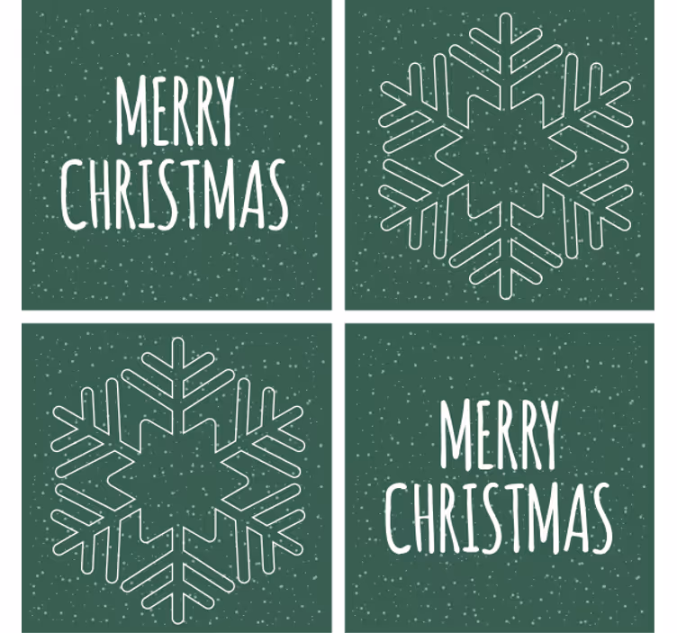 Dessous de verre noël motif flocon festif - TenStickers