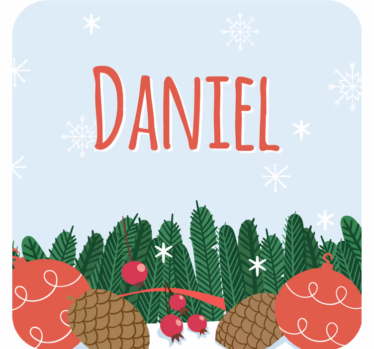 Dessous de verre noël ornements de pin festifs - TenStickers