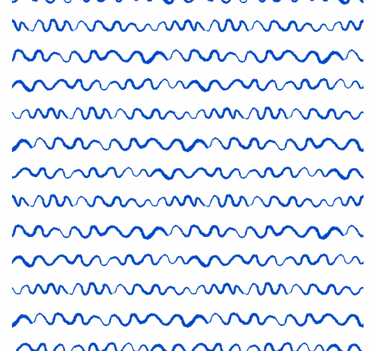 Dessous de verre motif lignes ondulées bleues - TenStickers