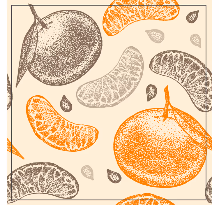 Dessous de verre motif agrumes - TenStickers