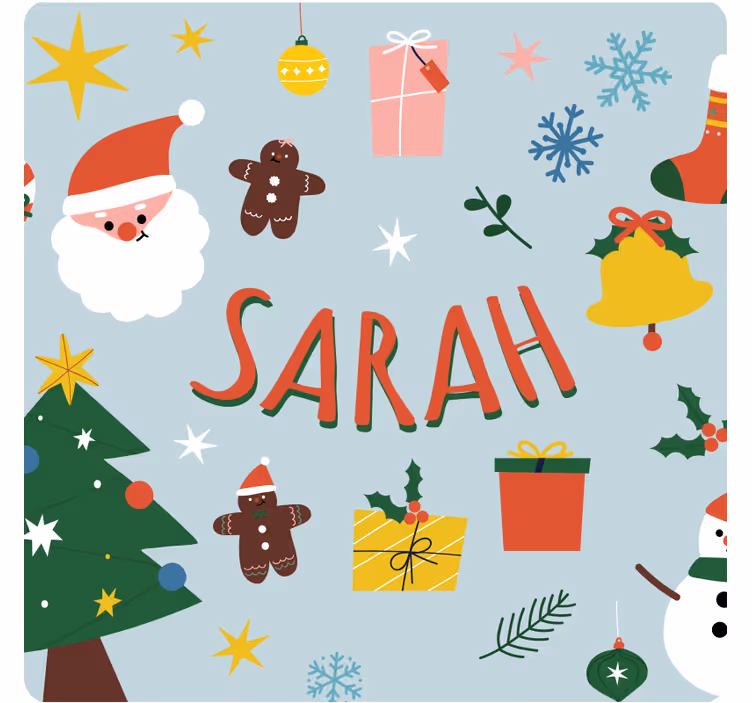 Dessous de verre noël père noël et cadeaux festifs - TenStickers