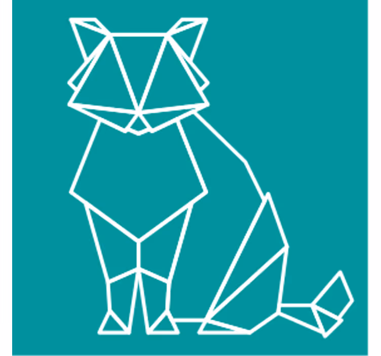 Dessous de verre geek contours d'animaux géométriques - TenStickers