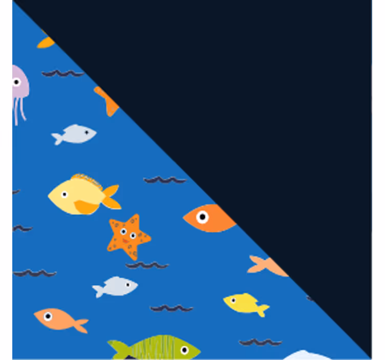 Dessous de verre moderne scène sous-marine colorée - TenStickers