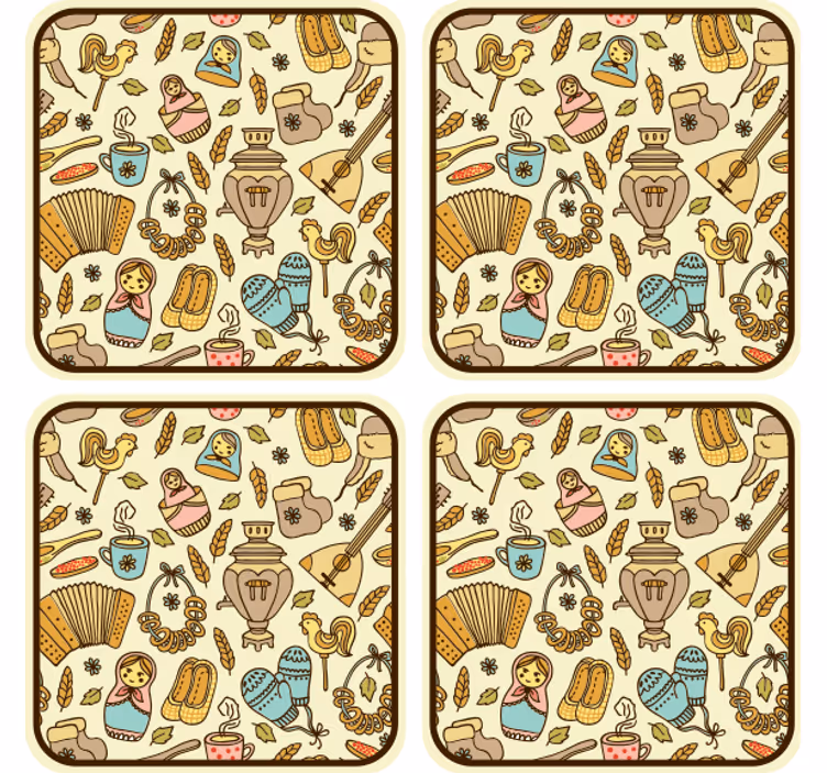 Dessous de verre geek motifs d'art populaire ludiques - TenStickers