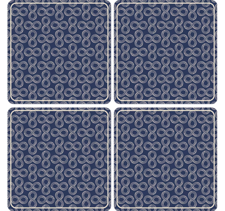 Dessous de verre bière motif infini marine - TenStickers