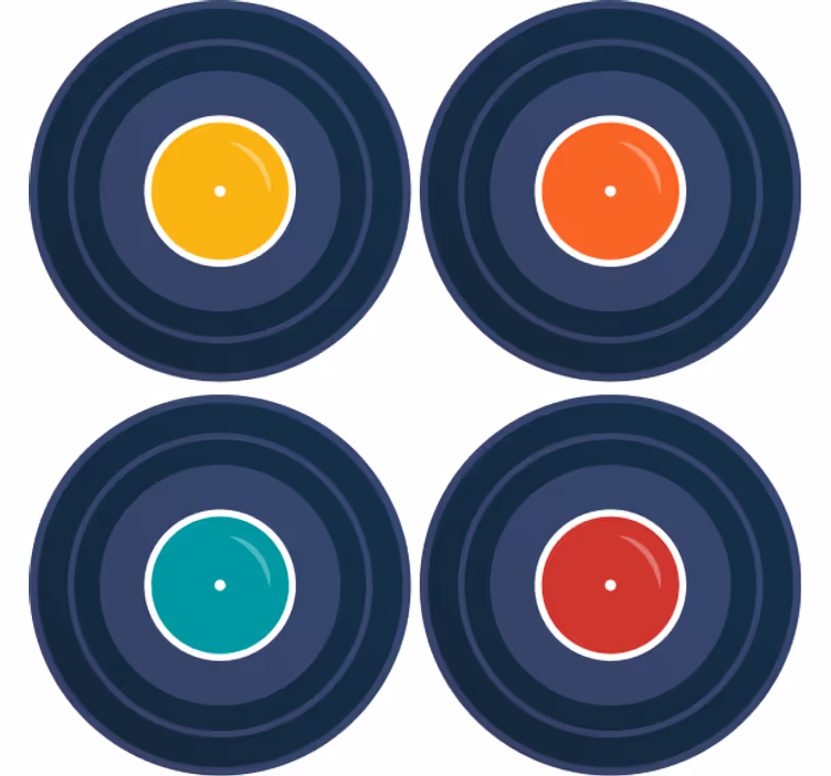 Dessous de verre geek inspiration vinyle coloré - TenStickers