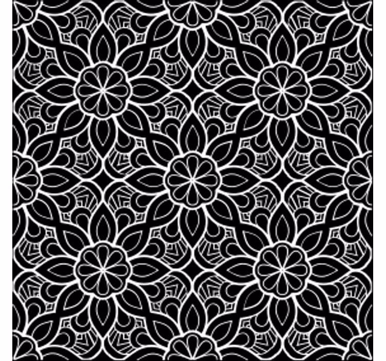 Dessous de verre motif floral élaboré - TenStickers