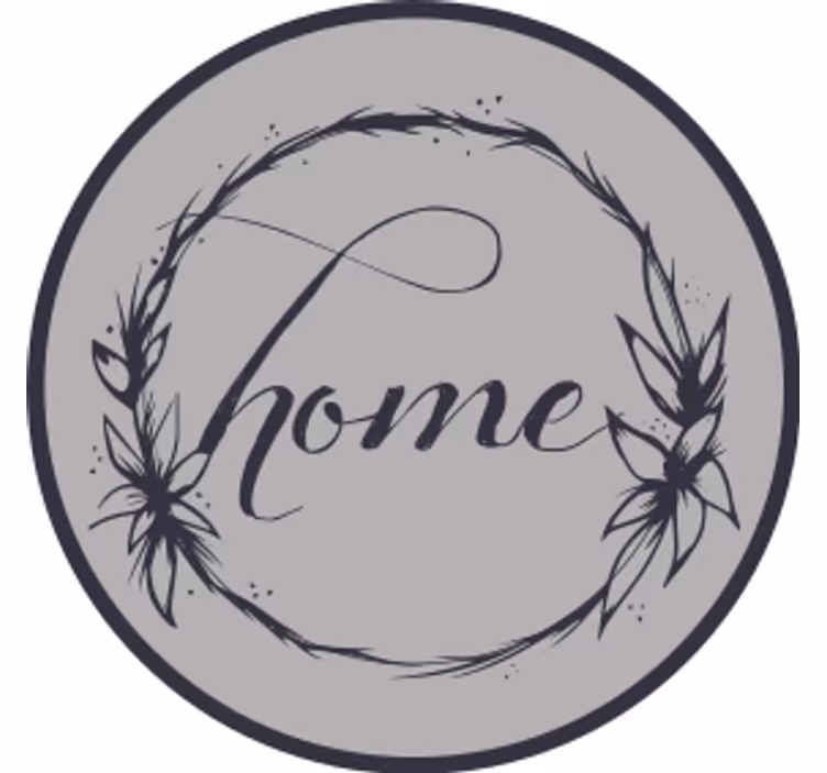 Dessous de verre citation cercle floral élégant - TenStickers