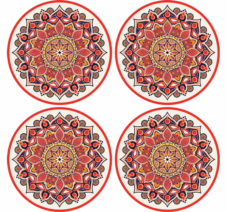 Dessous de verre arrangement floral complexe - TenStickers