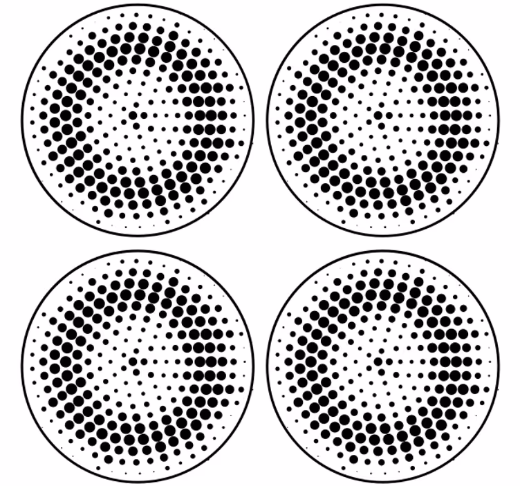 Dessous de verre motif à pois - TenStickers