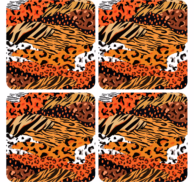 Dessous de verre motifs animaux féroces - TenStickers
