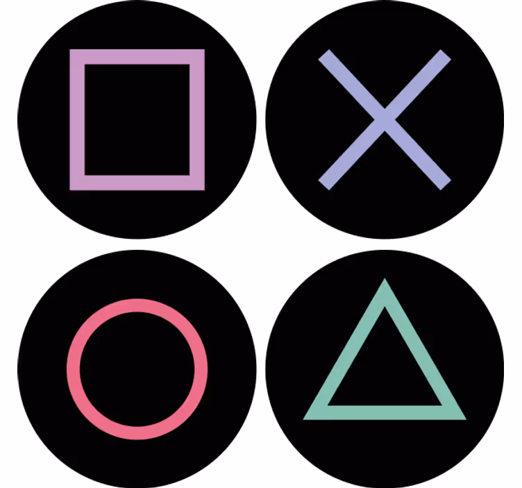 Dessous de verre geek motifs colorés et géométriques - TenStickers