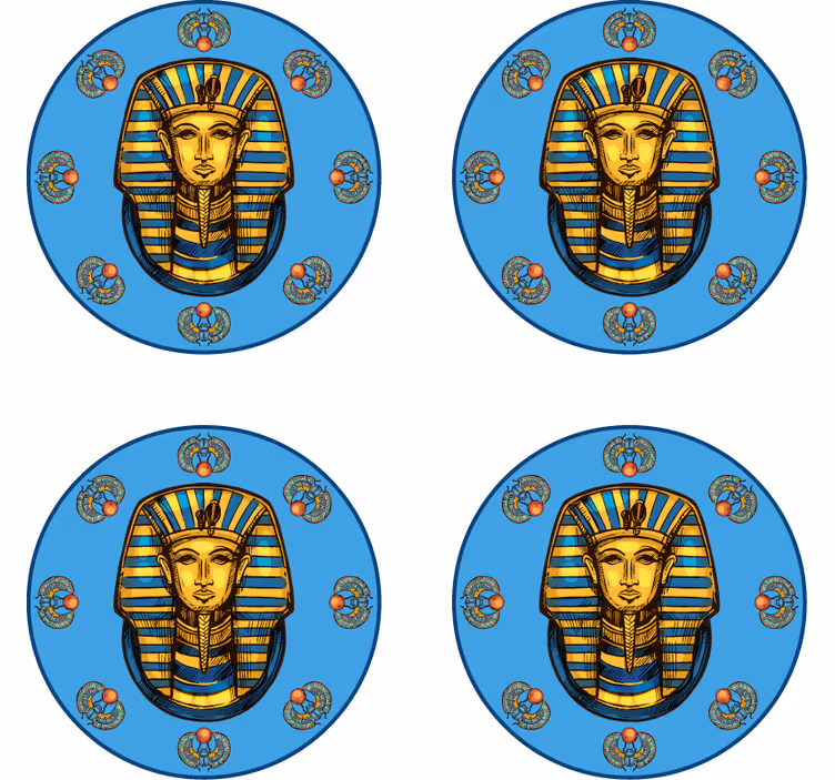 Dessous de verre geek portrait de pharaon égyptien - TenStickers