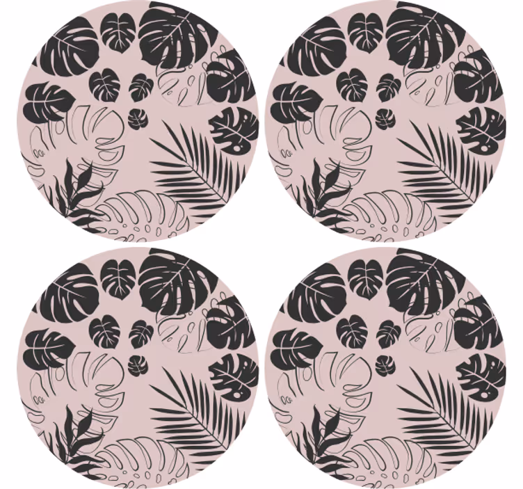 Dessous de verre motifs de feuilles de monstera - TenStickers