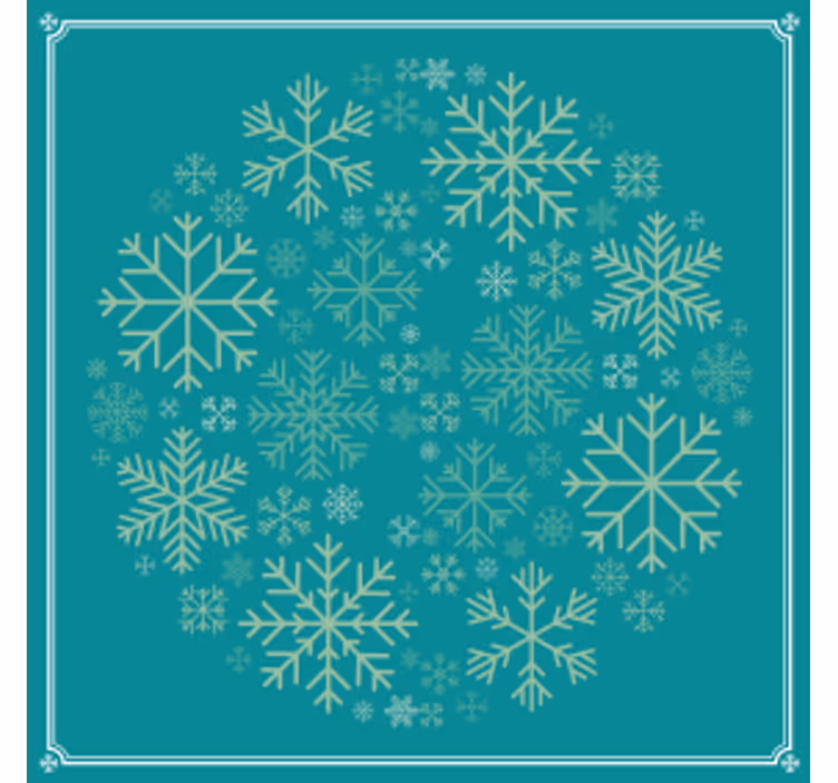 Dessous de verre noël motifs flocons de neige - TenStickers