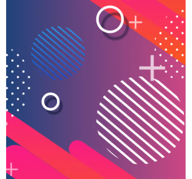 Dessous de verre motif géométrique avec cercles - TenStickers