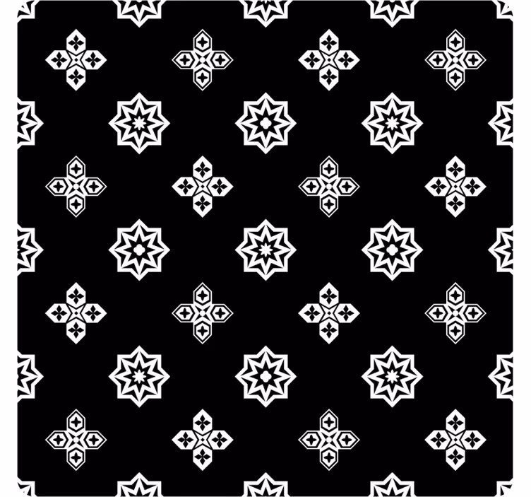 Dessous de verre motif floral géométrique - TenStickers