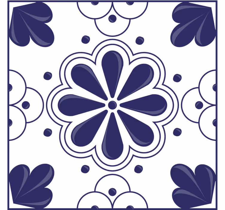 Dessous de verre motif floral en forme - TenStickers