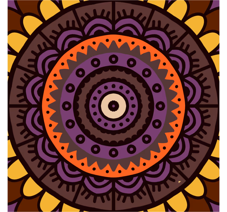 Dessous de verre motif circulaire complexe - TenStickers
