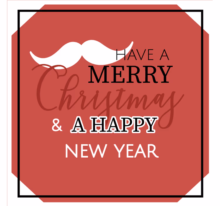 Dessous de verre noël salutations de fêtes joyeuses - TenStickers