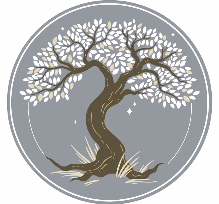Dessous de verre silhouette d'arbre élégante - TenStickers