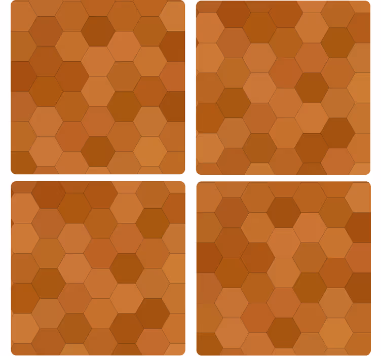 Dessous de verre à motif hexagonal - TenStickers