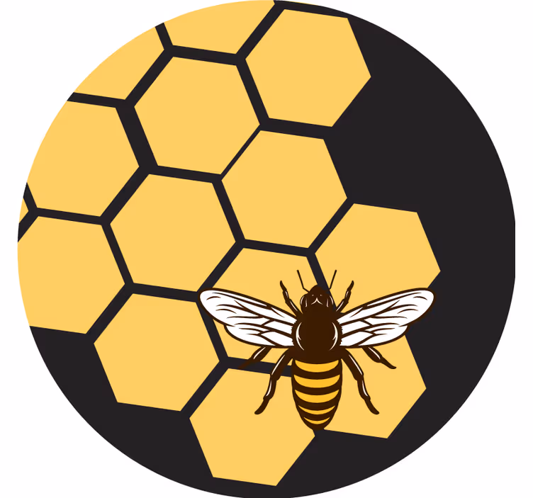 Dessous de verre geek motif abeille et alvéole - TenStickers
