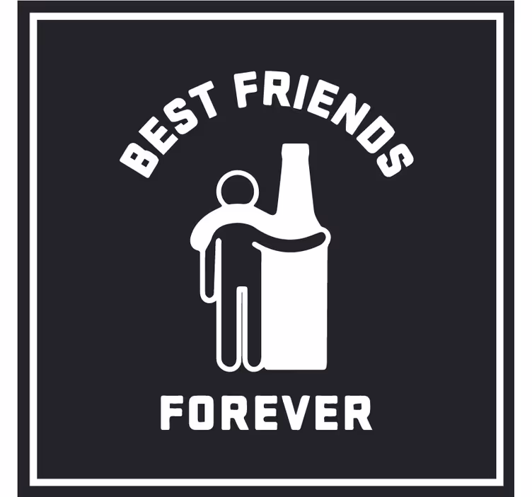 Dessous de verre bière amis pour la bière - TenStickers