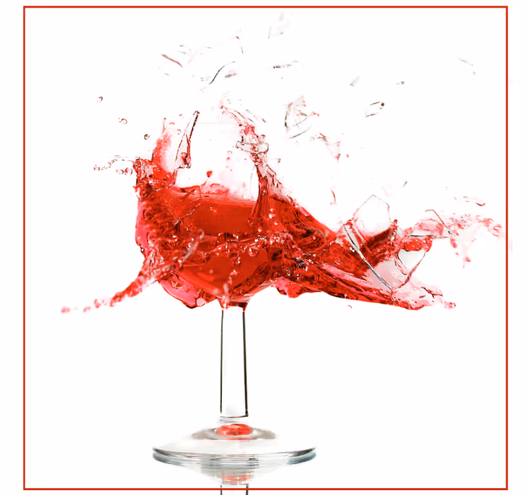 Dessous de verre bière boisson rouge éclaboussante - TenStickers