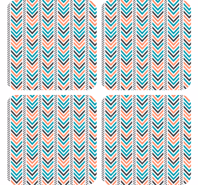 Dessous de verre motifs chevrons essentiels - TenStickers