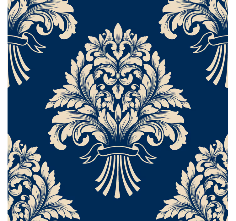 Dessous de verre vintage motif de feuilles détaillées - TenStickers