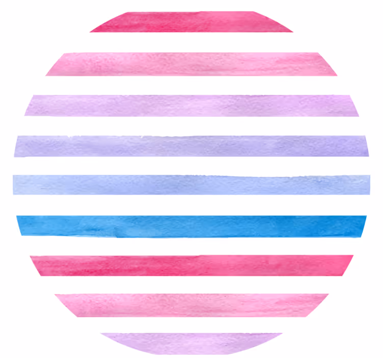 Dessous de verre motif rayé aquarelle - TenStickers