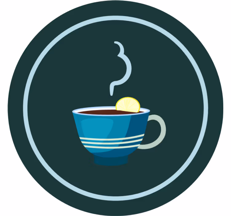 Dessous de verre moderne tasse à thé élégante - TenStickers
