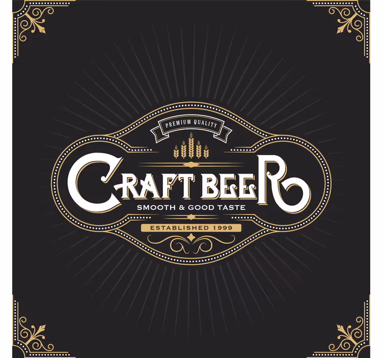 Dessous de verre bière étiquette bière qualité premium - TenStickers