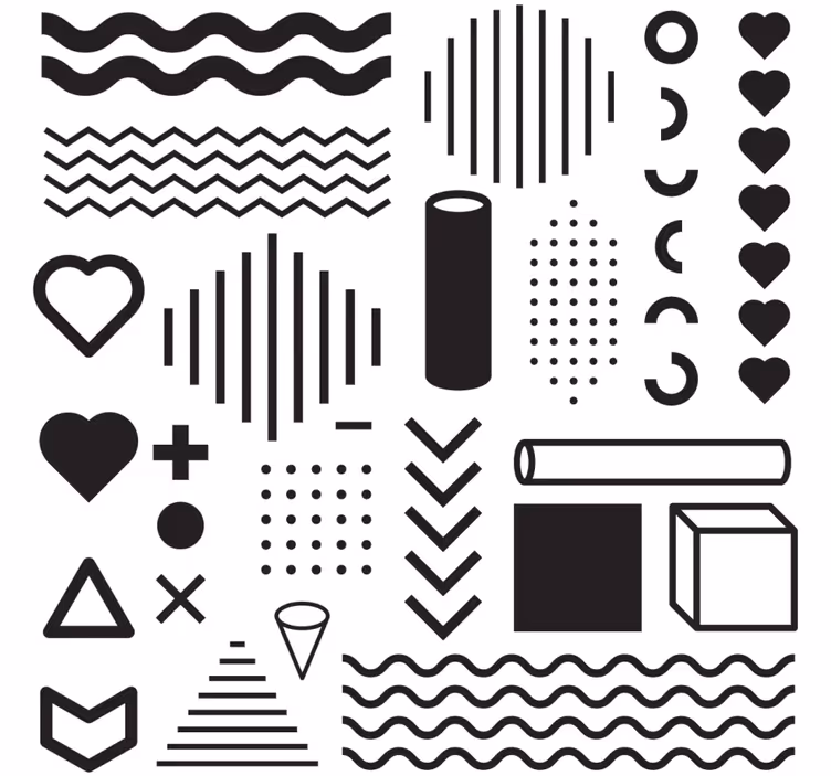 Dessous de verre exploration des formes géométriques - TenStickers