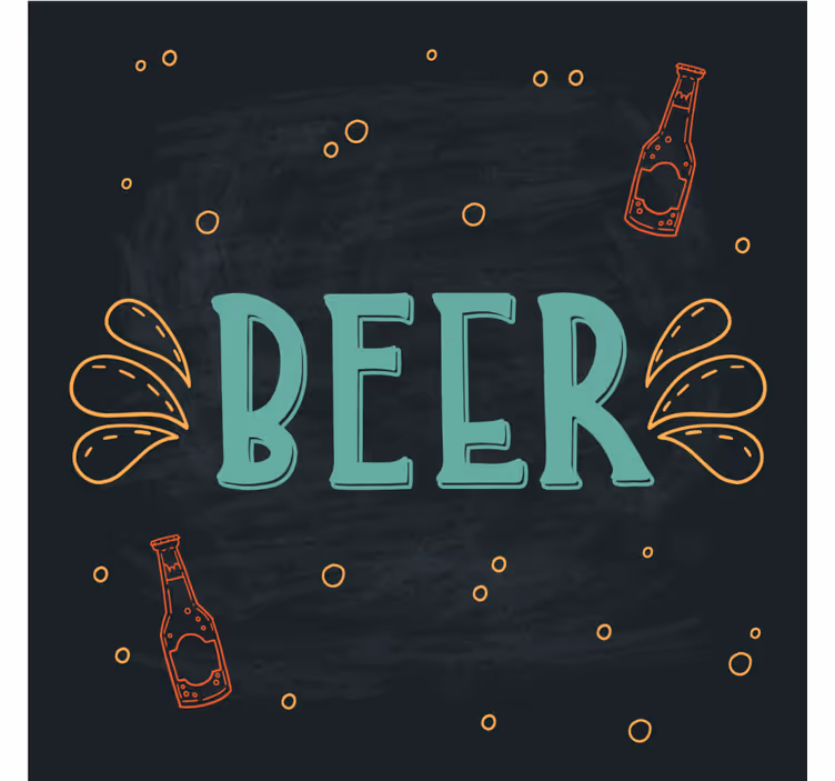 Dessous de verre bière concept ludique de brasserie - TenStickers