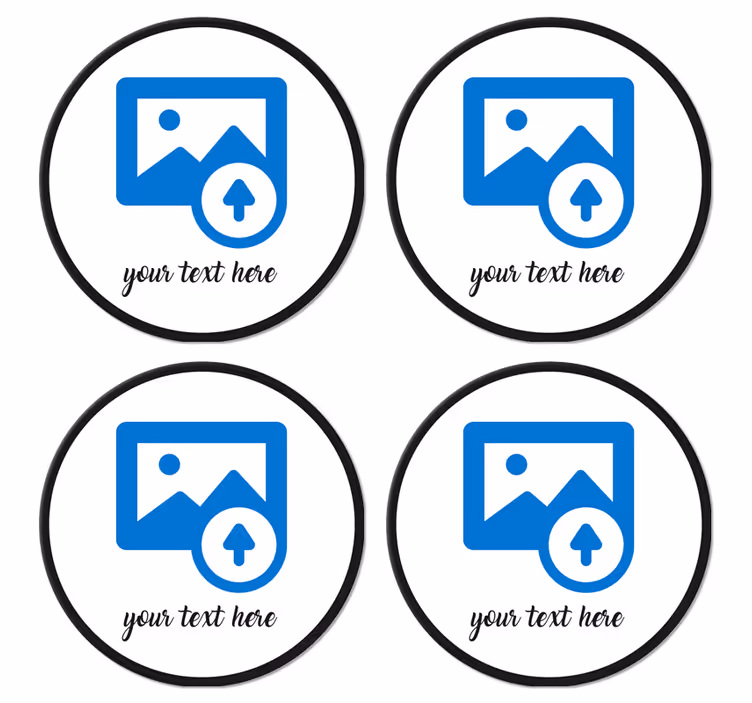 Dessous de verre image personnalisée avec texte - TenStickers
