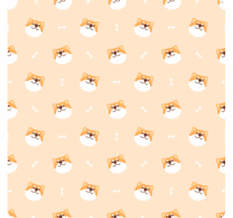 Dessous de verre moderne motifs de visages de chiens joyeux - TenStickers