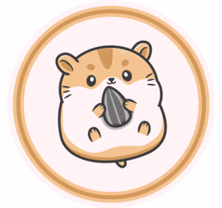 Dessous de verre geek hamster mignon tenant une graine - TenStickers