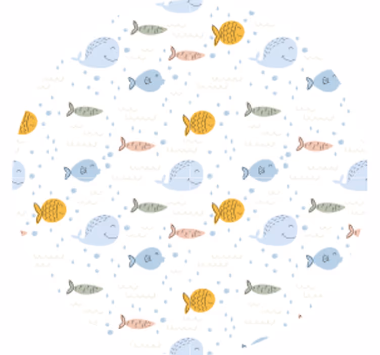 Dessous de verre geek motif de poissons colorés - TenStickers