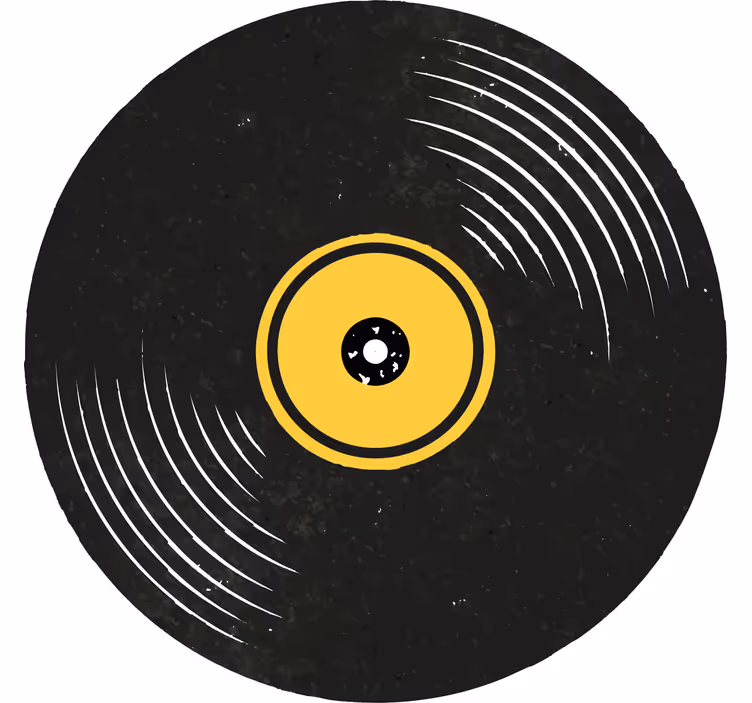 Dessous de verre geek art mural disque vinyle - TenStickers